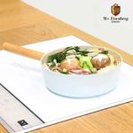 [M.v.Eisenberg] KUCHEN BAUM IH Ceramic Sauté Pan – Non-Stick, Natural Mineral Coating, Induction-Compatible, Easy to Clean, with Elegant Wood Handle